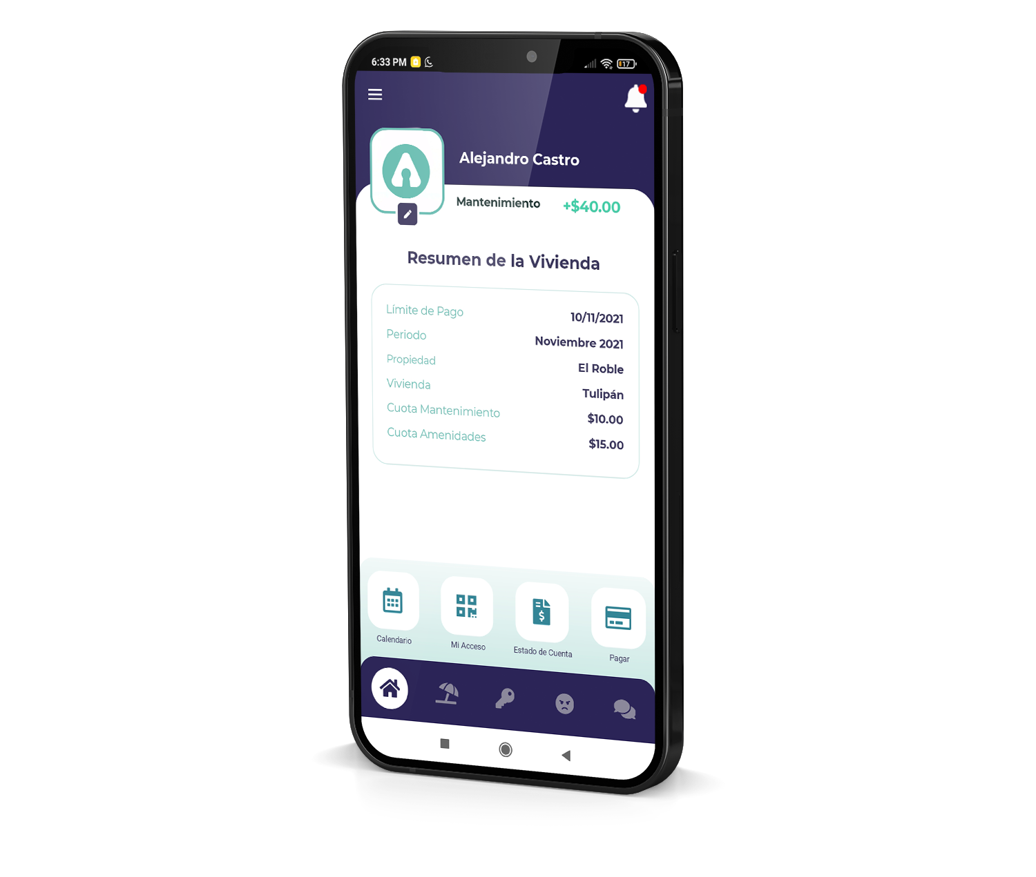 App móvil para residentes